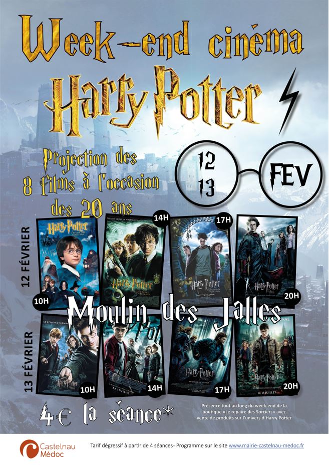 02 12 et 13 Affiche cinéma Harry Potter BD