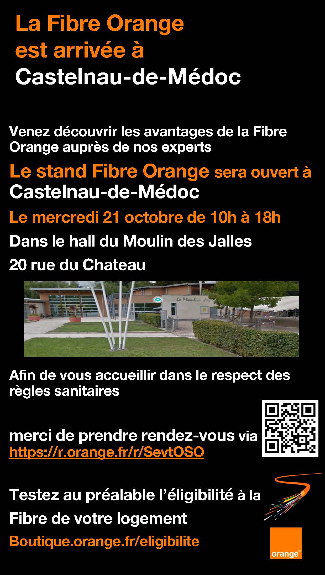 10 21 Affiche stand fibre Orange Castelnau de Médoc 21102020