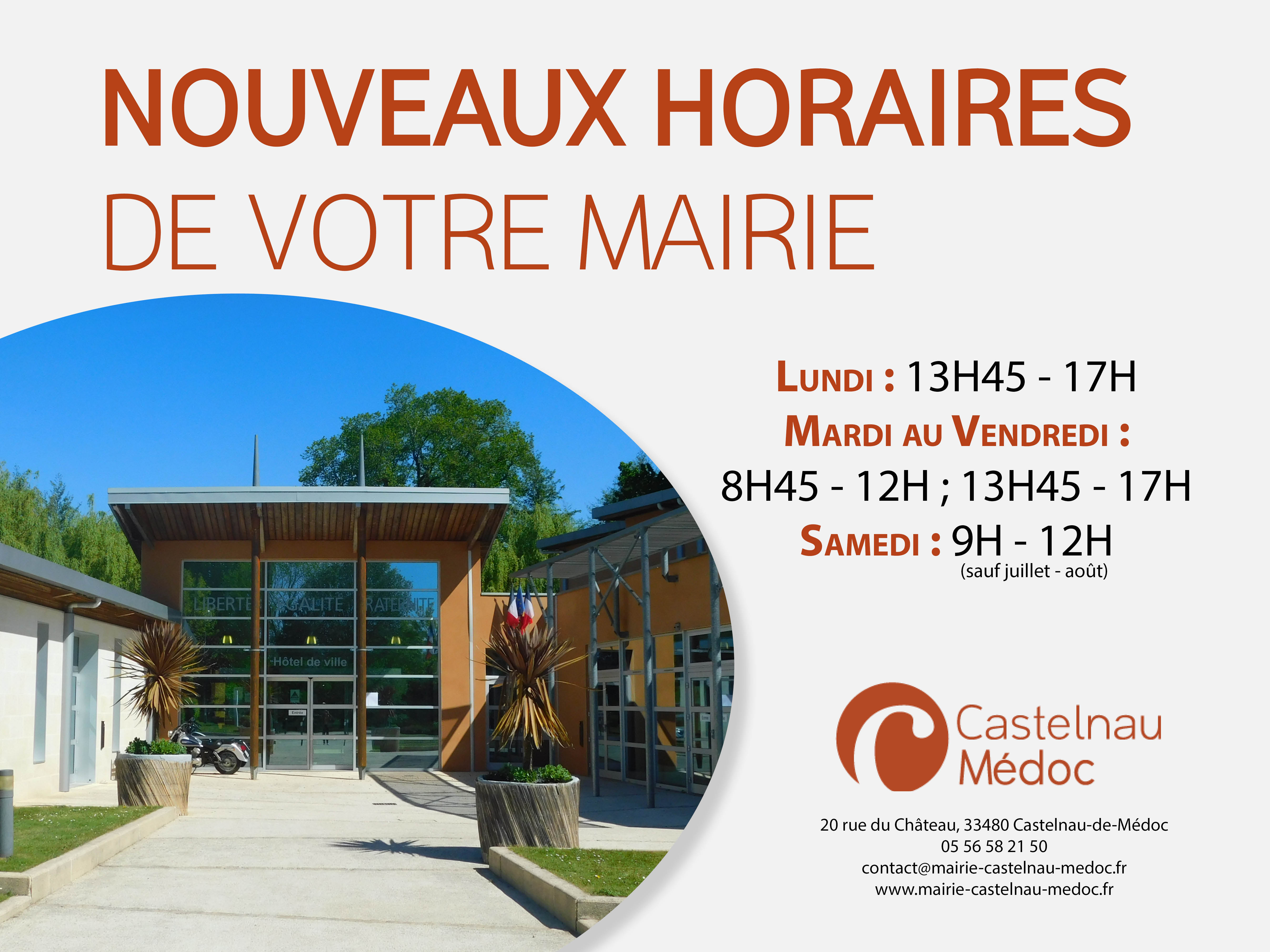 Horaires mairie 2023